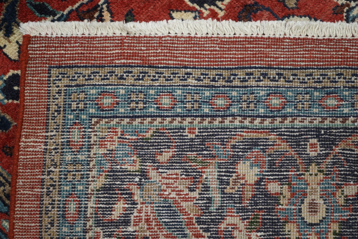 Vintage Persian Mahal Red Wool Floral Medallion Rug | Handmade | 318 x 214 cm