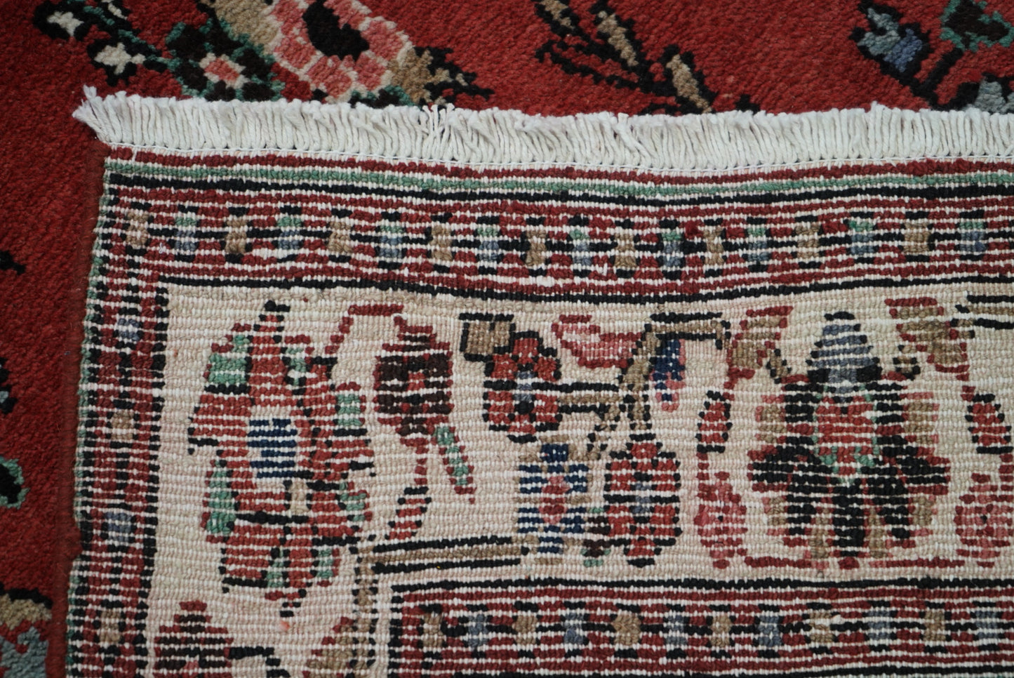 Vintage Persian Bibikabad Red Wool Rug | Handmade | 284 x 205 cm