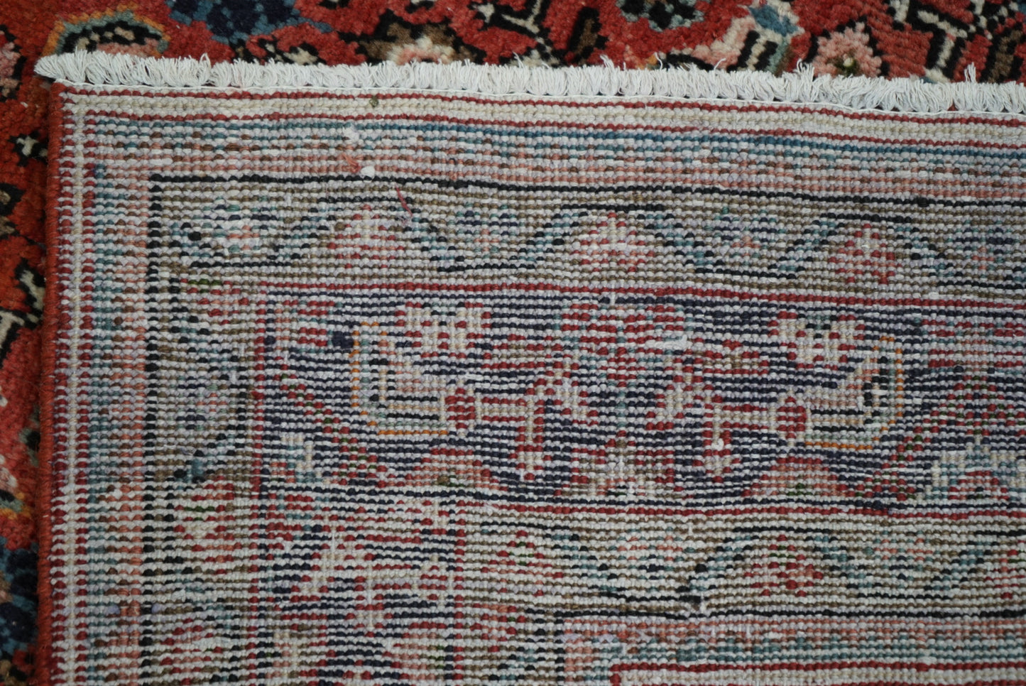 Vintage Persian Mahal Red Wool Floral Medallion Rug | Handmade | 300 x 207 cm