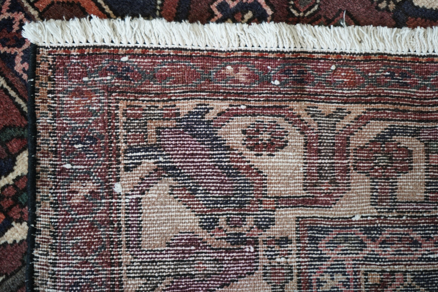 Vintage Persian Bakhtiari Red Wool Garden Design Rug | Handmade | 206 x 162 cm