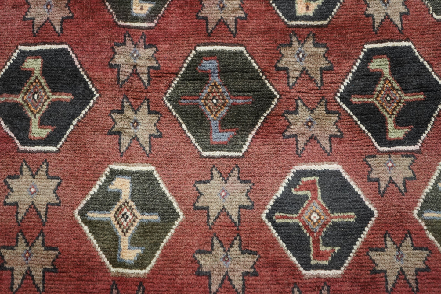 Vintage Persian Lori Red Wool Rug | Handmade | 220 x 159 cm