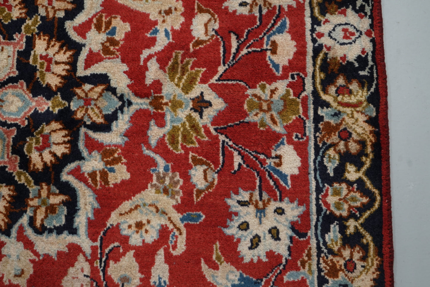 Handmade Vintage Floral Medallion Runner Rug 245 x 115 cm Wool Carpet
