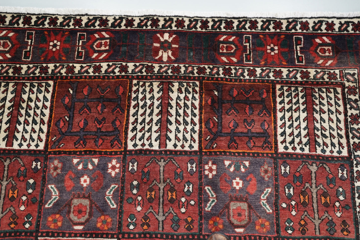 Handmade Vintage Oriental Garden Rug 288 x 204 cm Wool Carpet