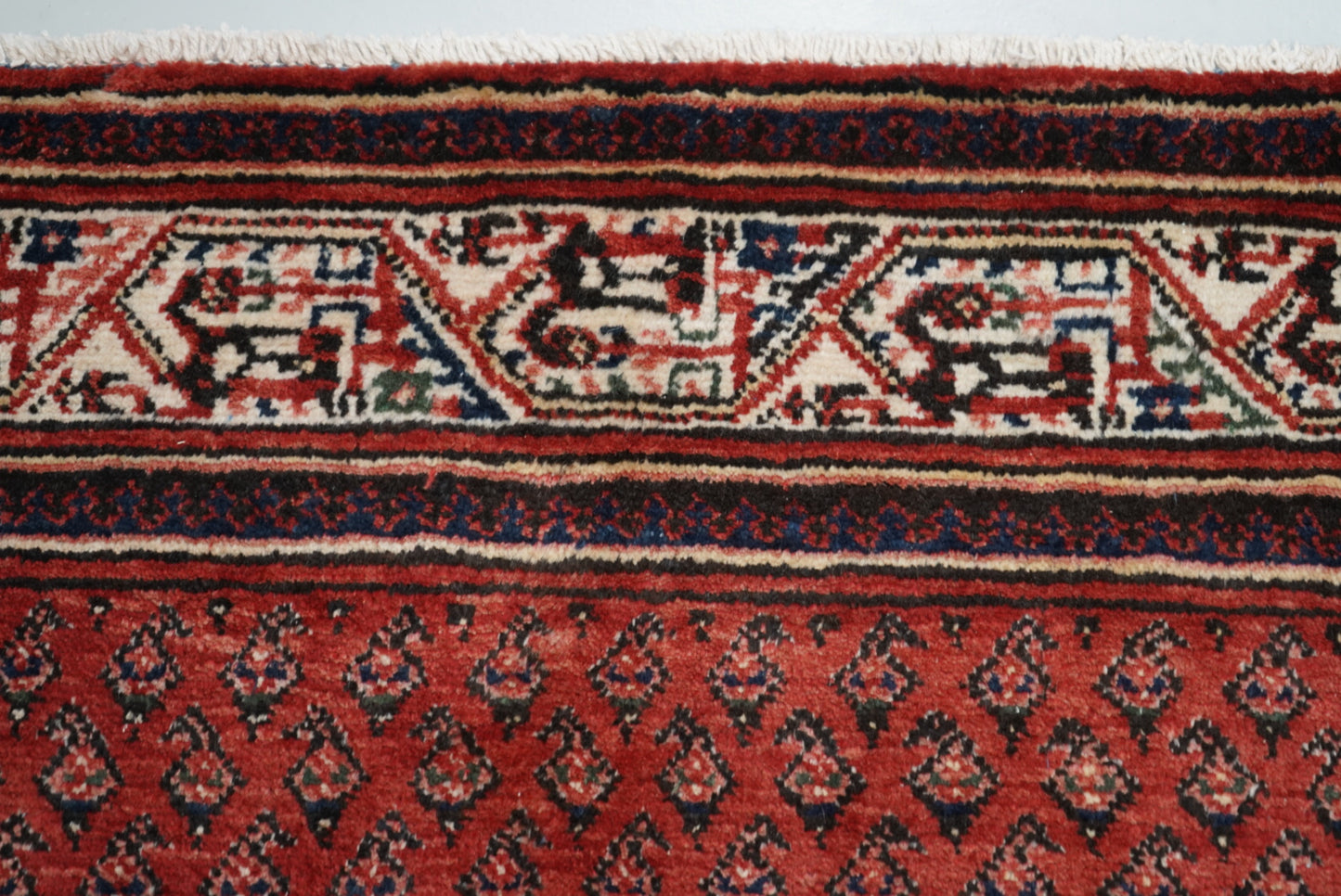 Vintage Persian Sarouk Red Wool Rug | Handmade | 322 x 218 cm