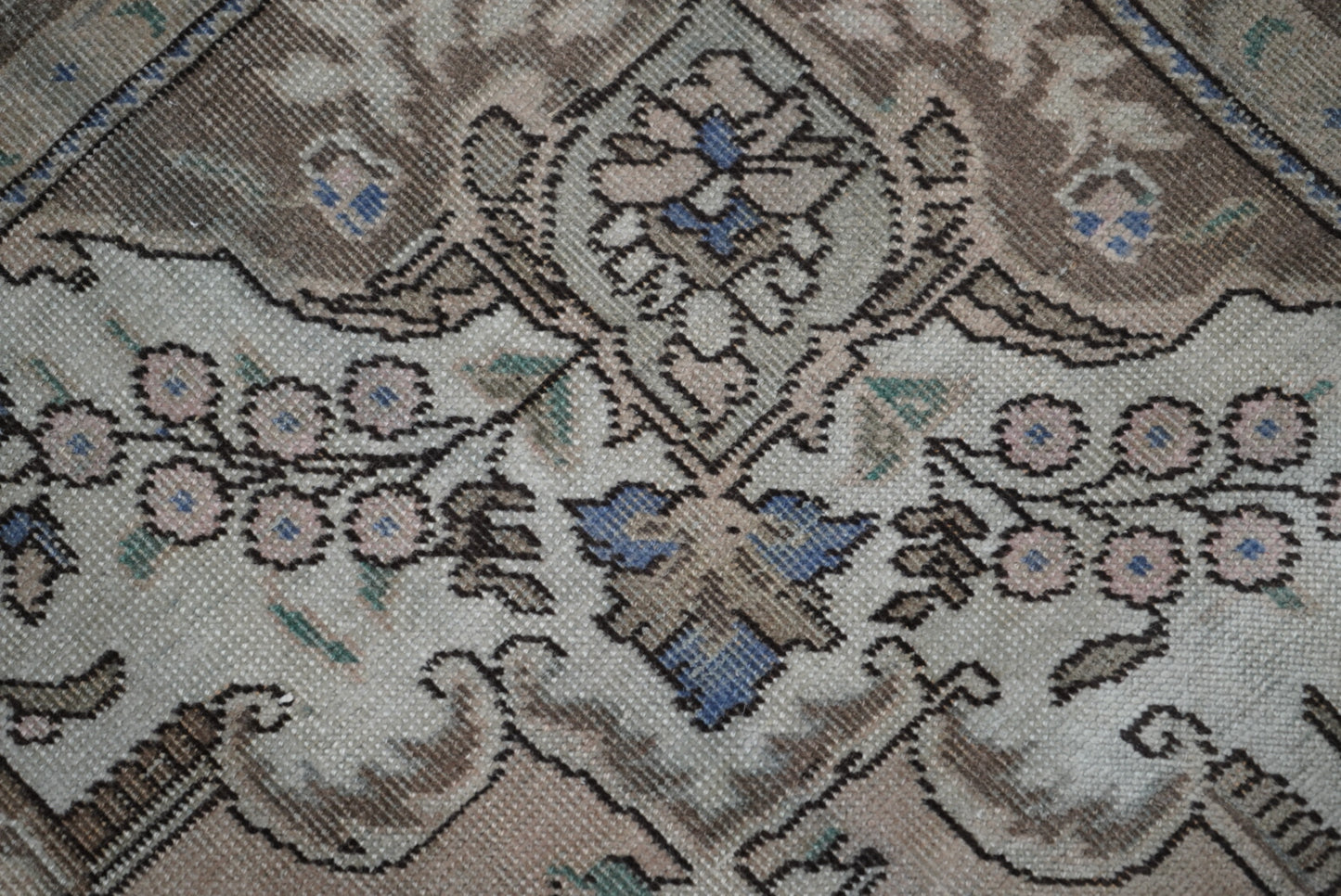 Vintage Persian Tabriz Overdyed Wool Rug | Handmade | 292 x 202 cm