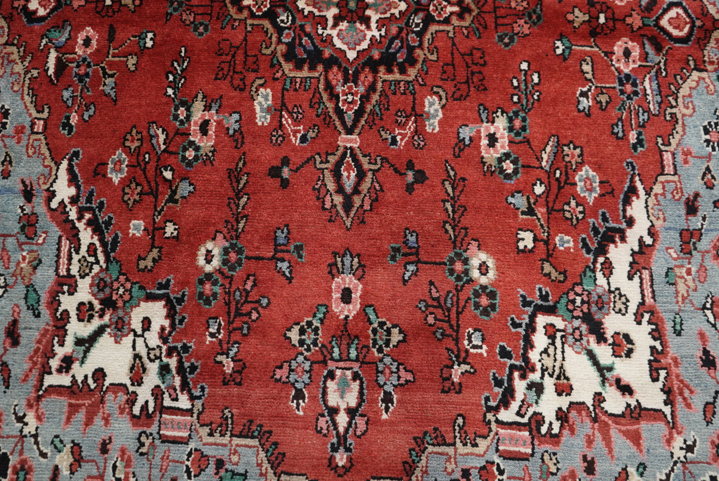 Vintage Persian Bibikabad Red Wool Rug | Handmade | 284 x 205 cm