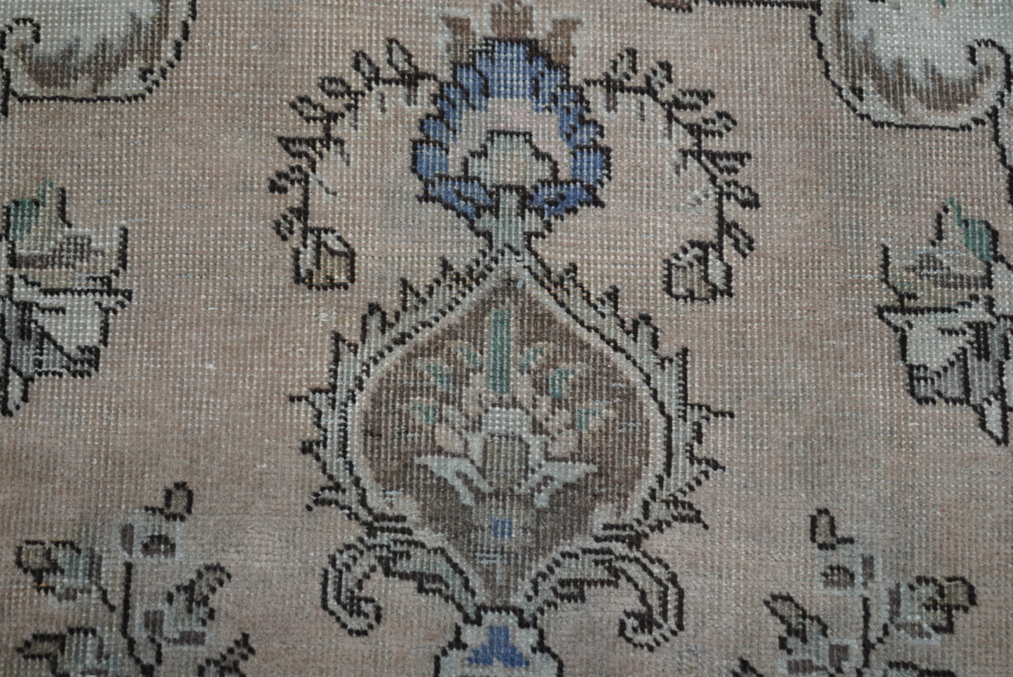 Vintage Persian Tabriz Overdyed Wool Rug | Handmade | 292 x 202 cm