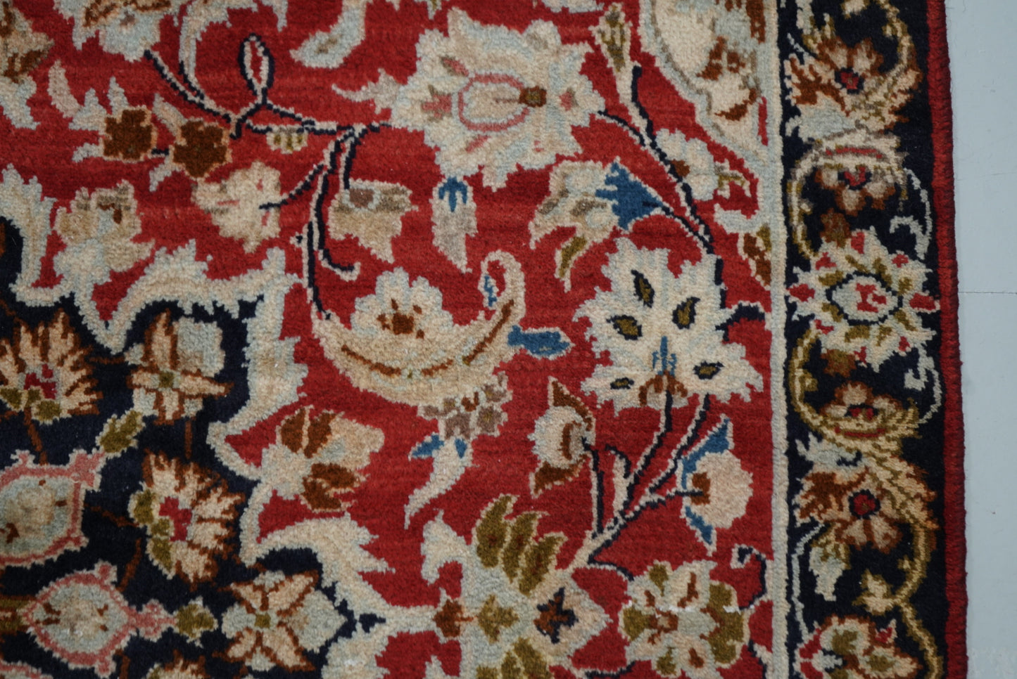 Handmade Vintage Floral Medallion Runner Rug 245 x 115 cm Wool Carpet