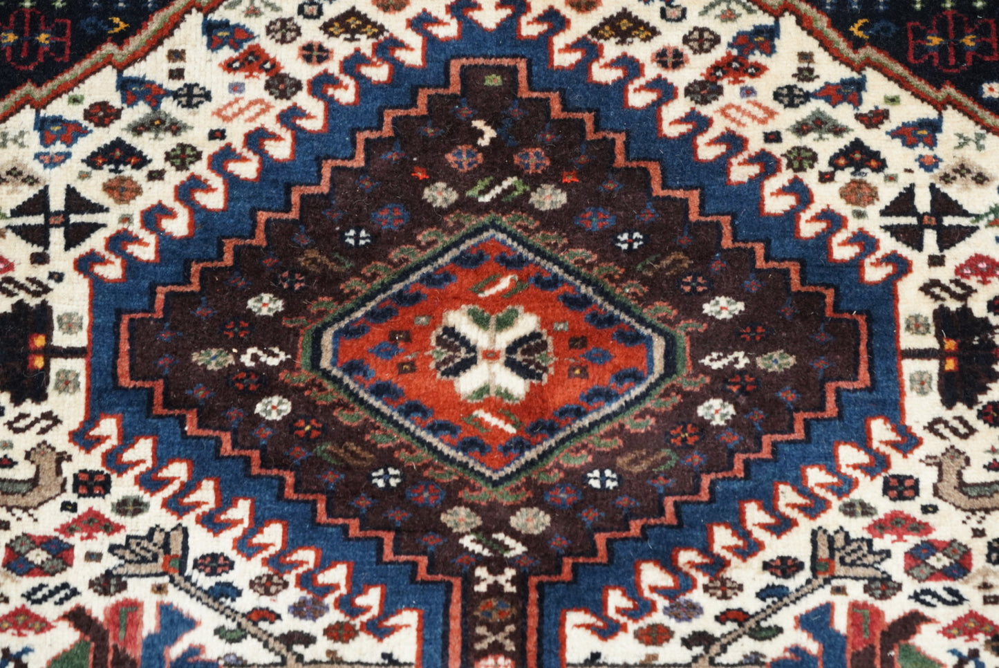 Vintage Handmade Yalameh Runner Rug | 380 x 110 cm