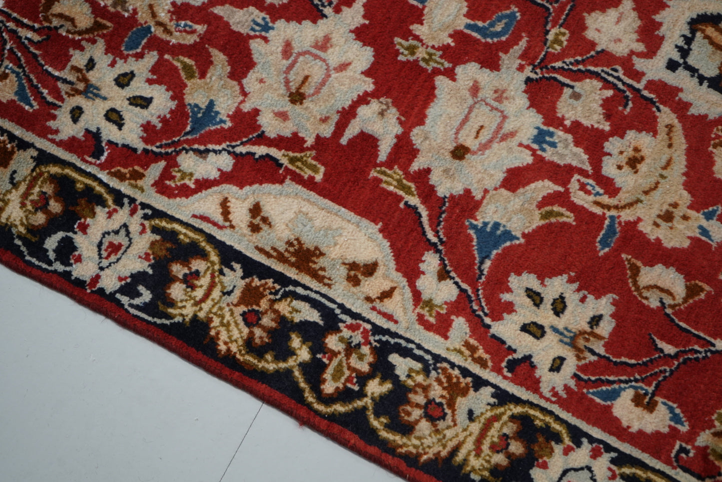 Handmade Vintage Floral Medallion Runner Rug 245 x 115 cm Wool Carpet