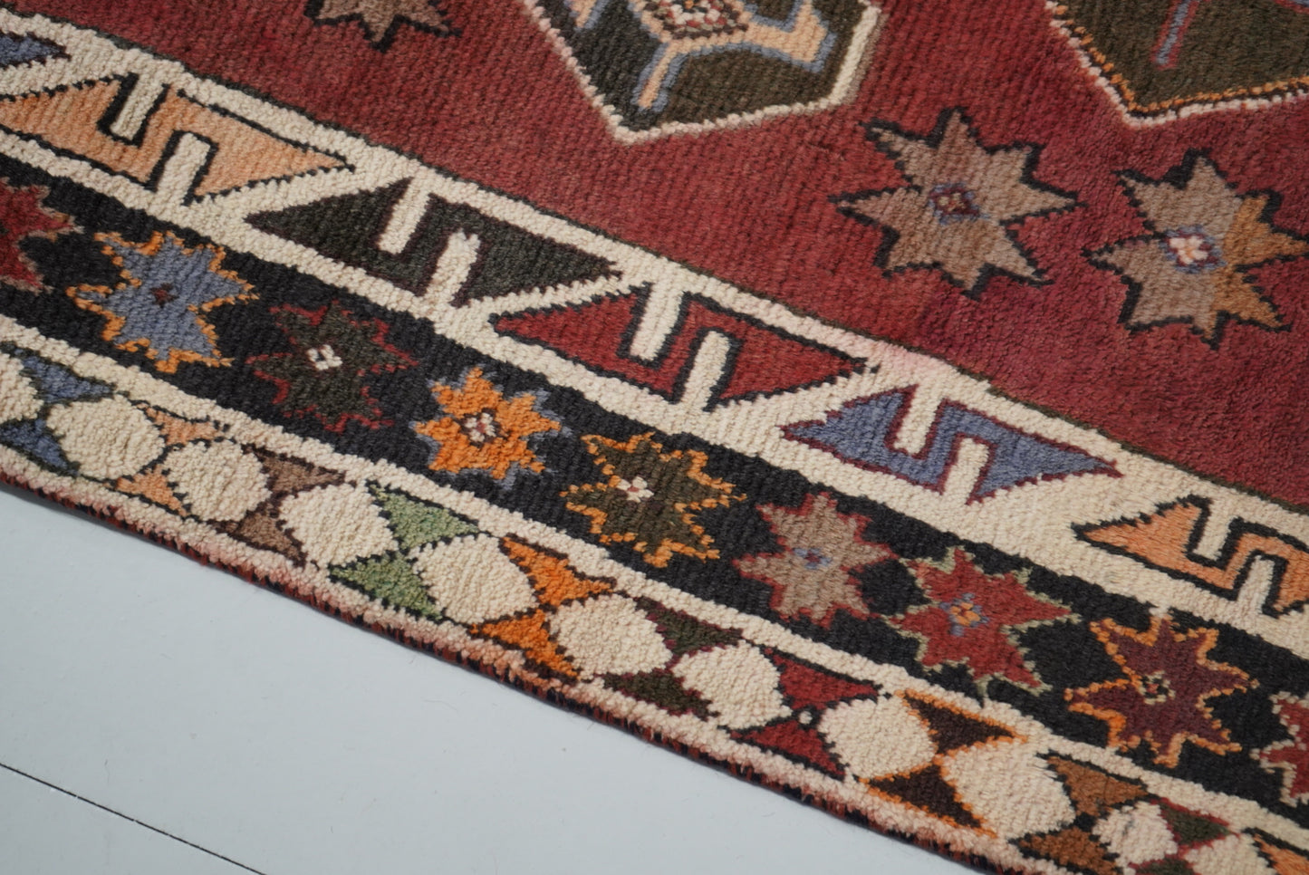 Vintage Persian Lori Red Wool Rug | Handmade | 220 x 159 cm