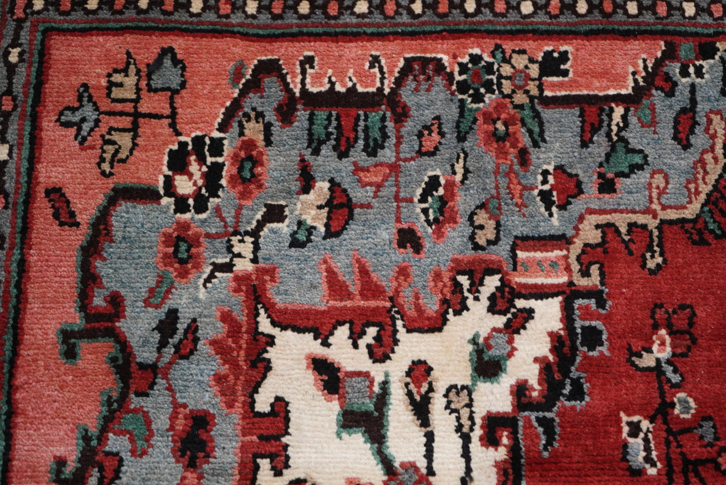 Vintage Persian Bibikabad Red Wool Rug | Handmade | 284 x 205 cm