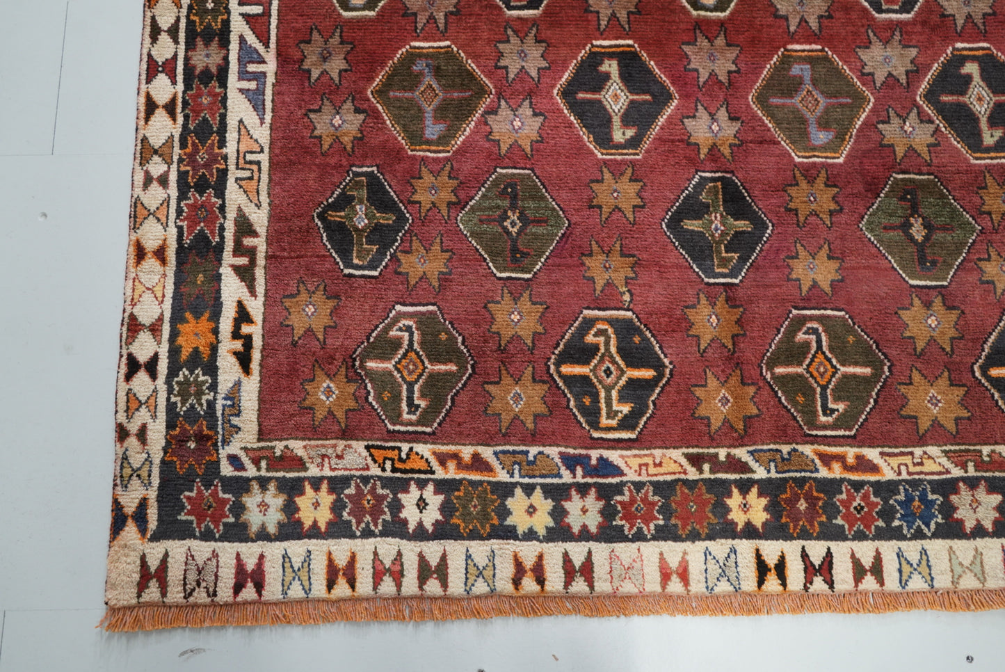 Vintage Persian Lori Red Wool Rug | Handmade | 220 x 159 cm