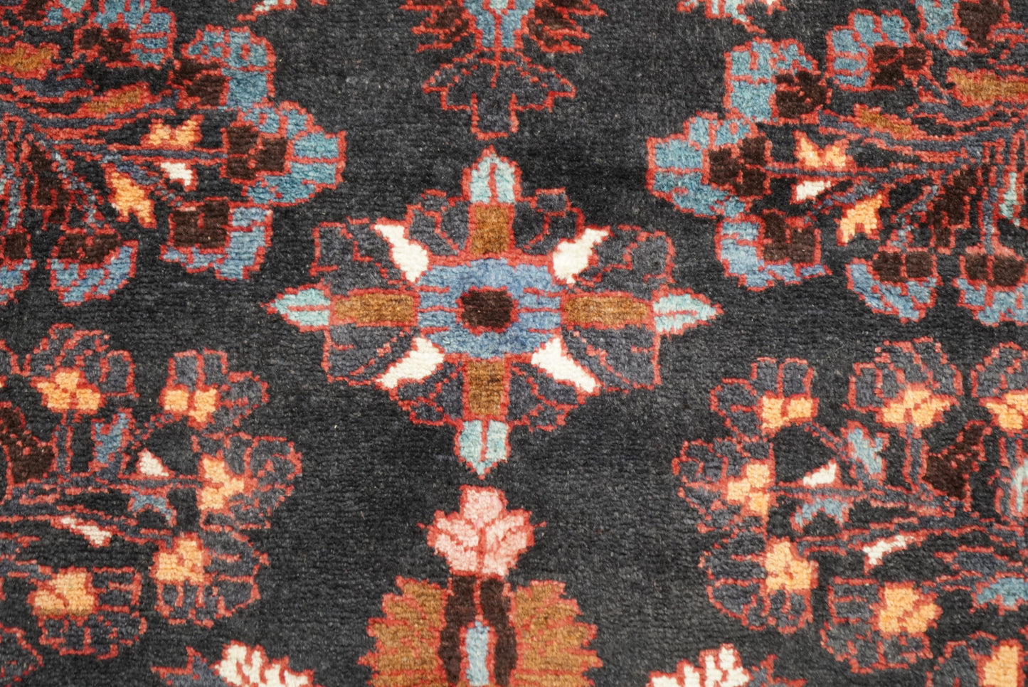 Handmade Vintage Floral Runner Rug 304 x 116 cm Wool Carpet