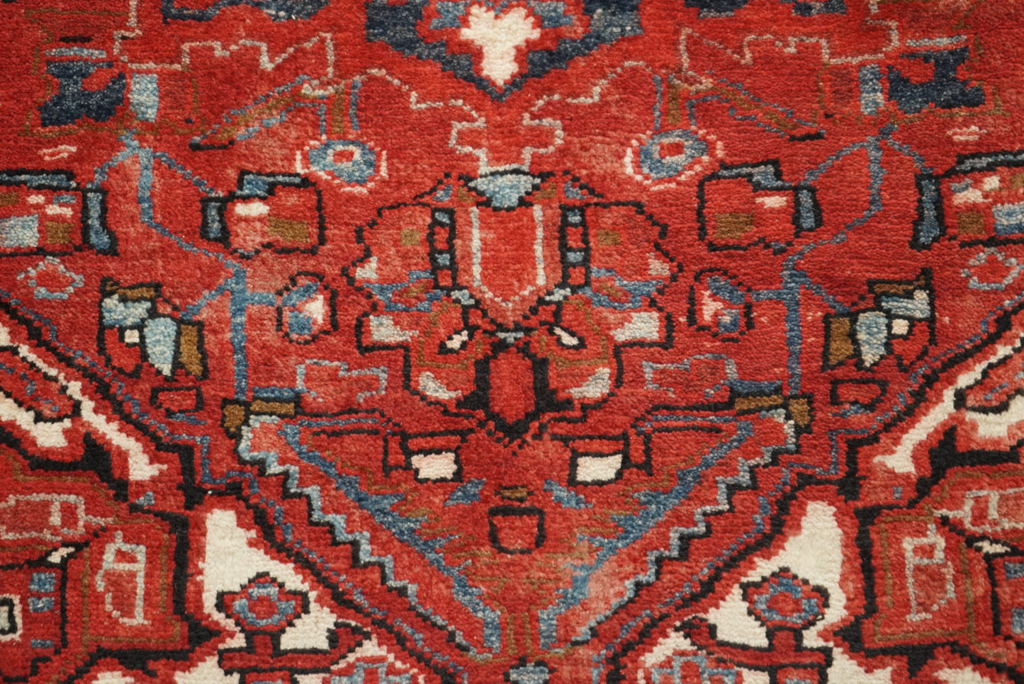 Vintage Persian Ahar Red Wool Runner Rug | Handmade | 340 x 110 cm