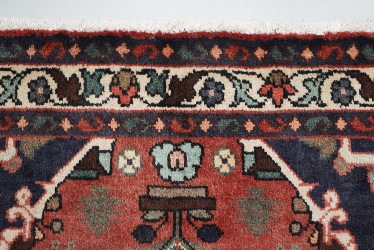 Handmade Vintage Tree of Life Runner Rug 290 x 107 cm Wool Carpet