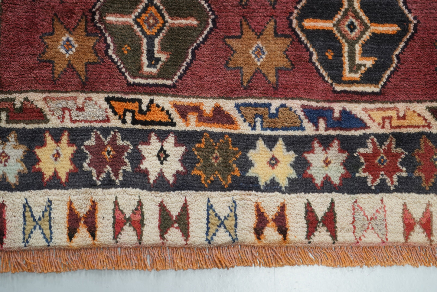 Vintage Persian Lori Red Wool Rug | Handmade | 220 x 159 cm