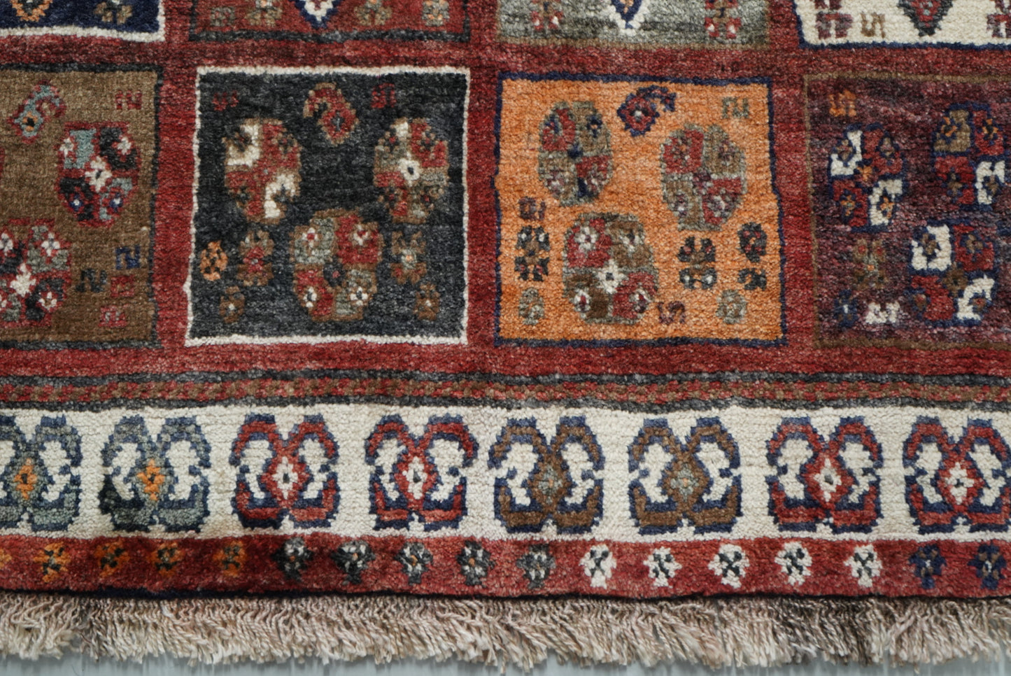 Vintage Persian Lori Multicolour Patchwork Rug | Handmade Wool | 177 x 98 cm