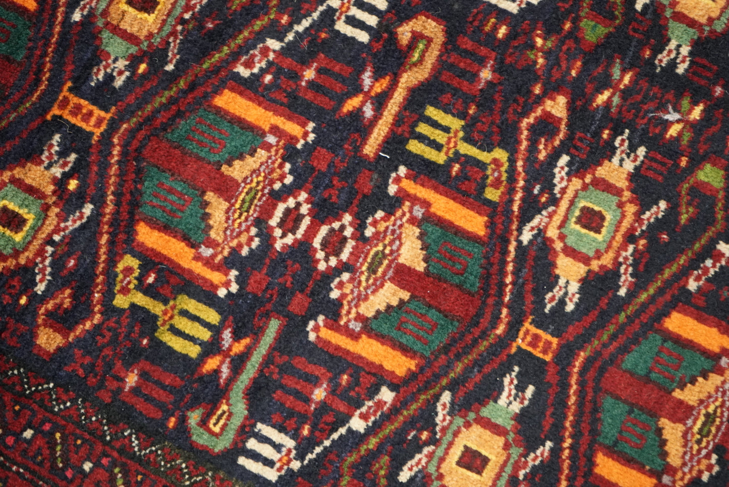 Handmade Vintage Tribal Runner Rug 180 x 98 cm Wool Carpet