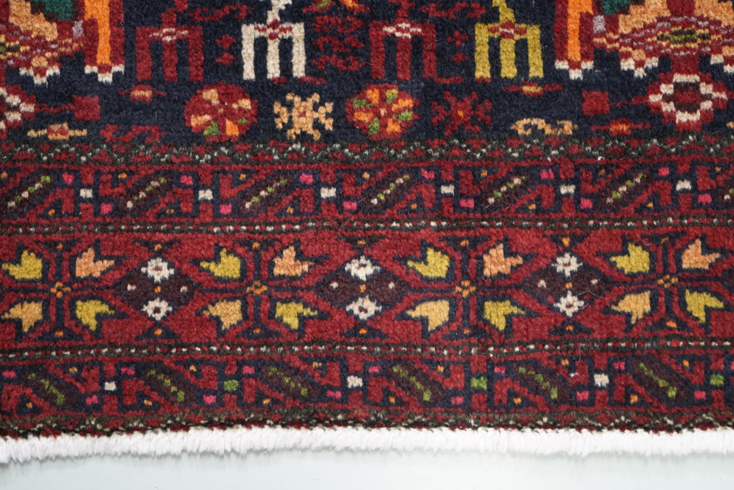 Handmade Vintage Tribal Runner Rug 180 x 98 cm Wool Carpet