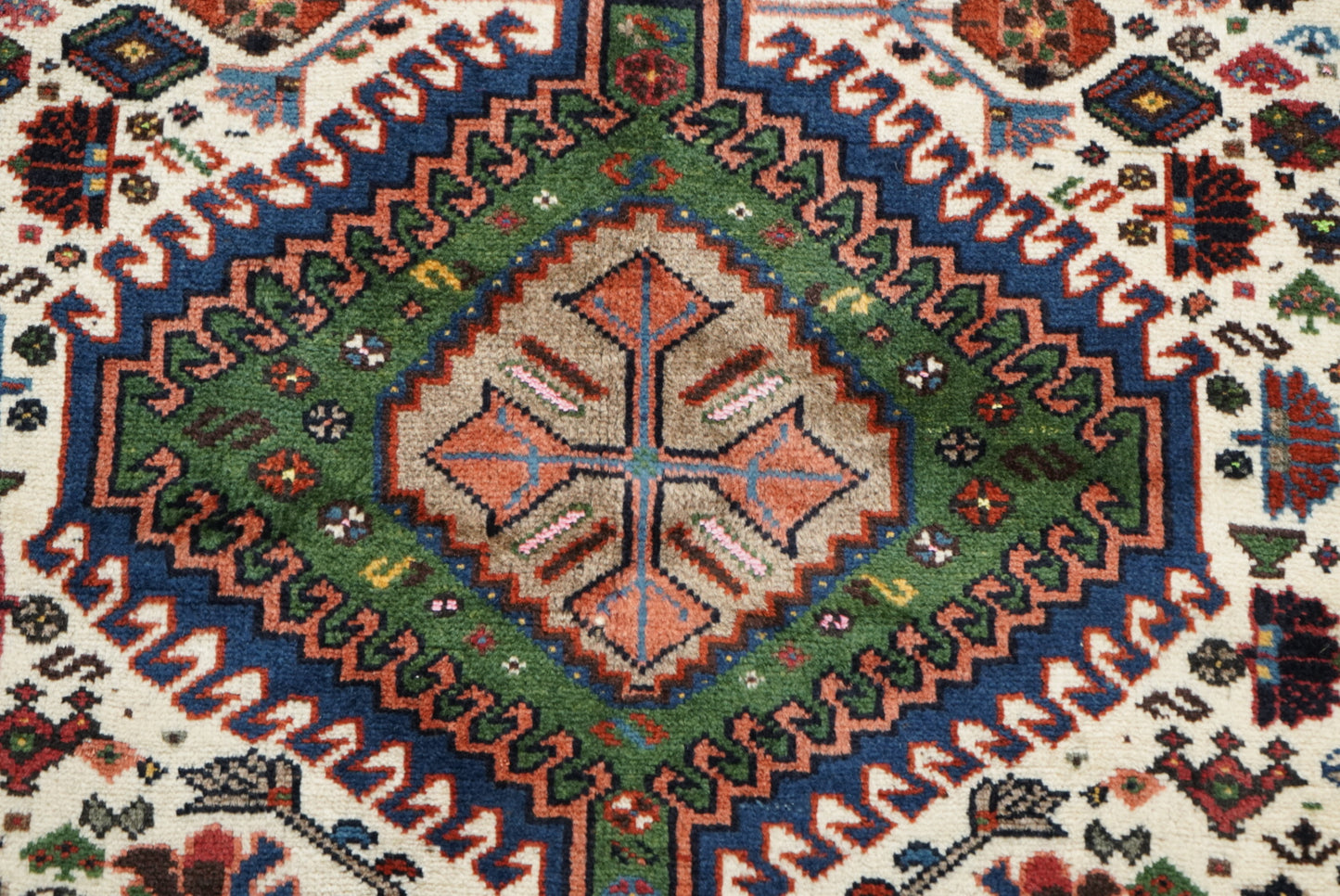 Vintage Handmade Yalameh Runner Rug | 380 x 110 cm