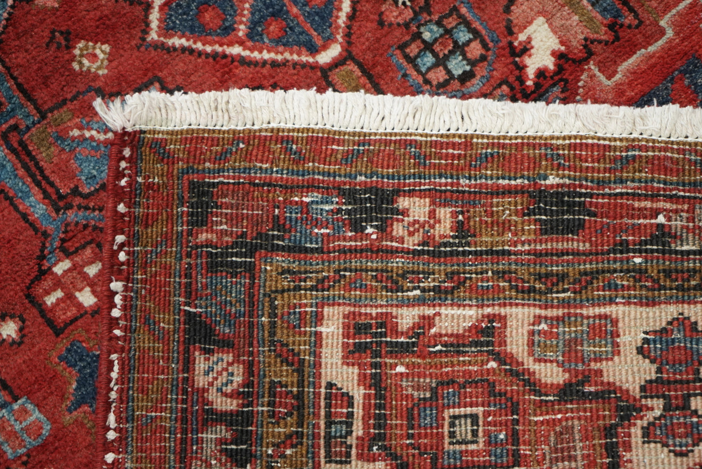 Vintage Persian Ahar Red Wool Runner Rug | Handmade | 340 x 110 cm