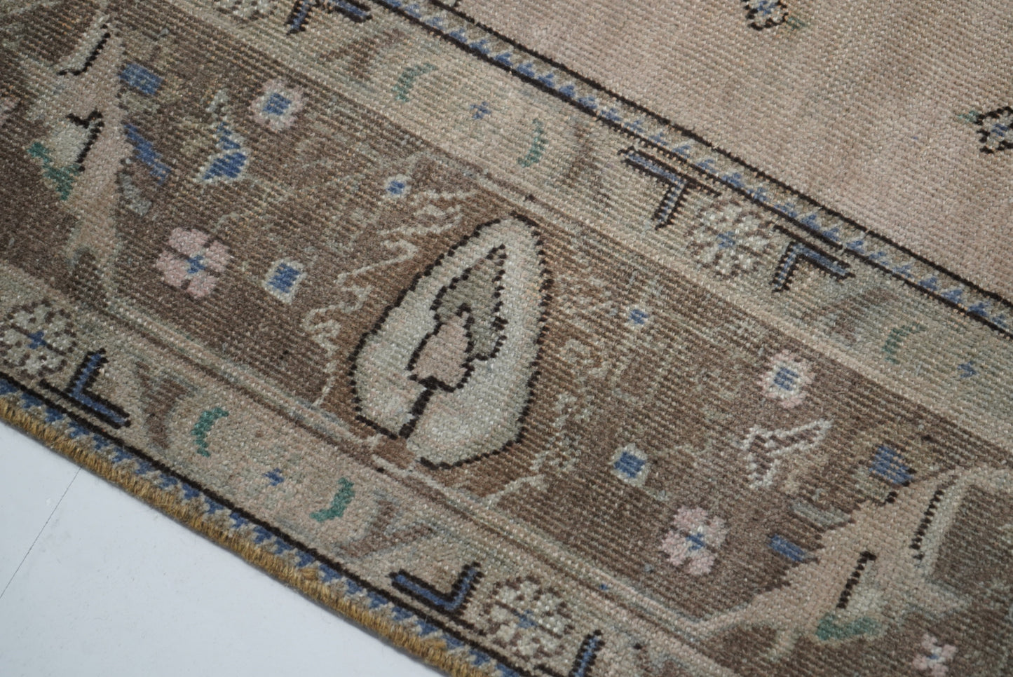 Vintage Persian Tabriz Overdyed Wool Rug | Handmade | 292 x 202 cm