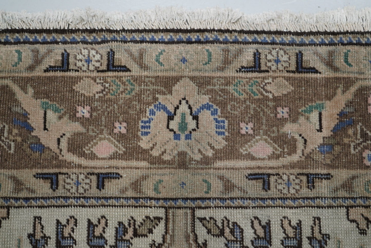 Vintage Persian Tabriz Overdyed Wool Rug | Handmade | 292 x 202 cm