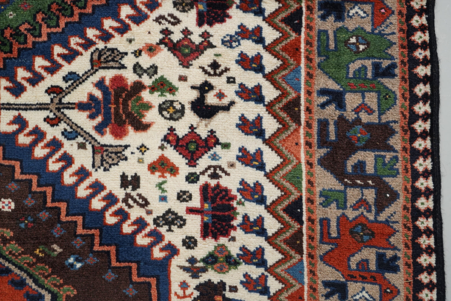 Vintage Handmade Yalameh Runner Rug | 380 x 110 cm
