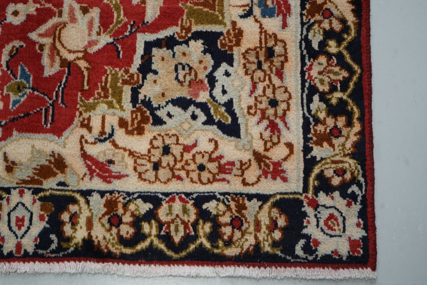 Handmade Vintage Floral Medallion Runner Rug 245 x 115 cm Wool Carpet