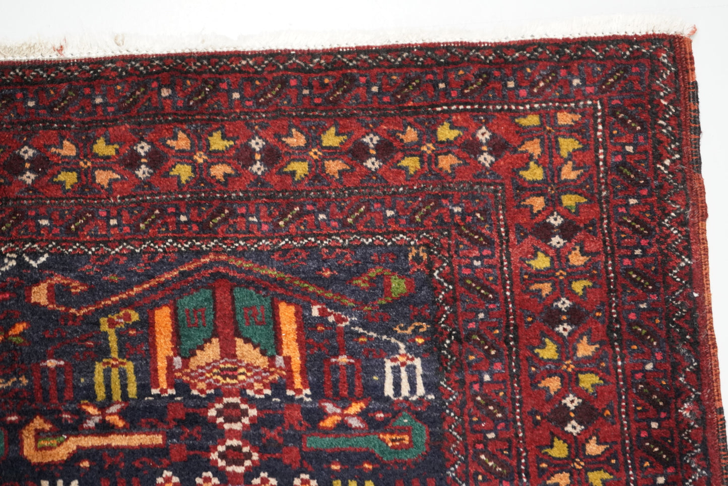 Handmade Vintage Tribal Runner Rug 180 x 98 cm Wool Carpet