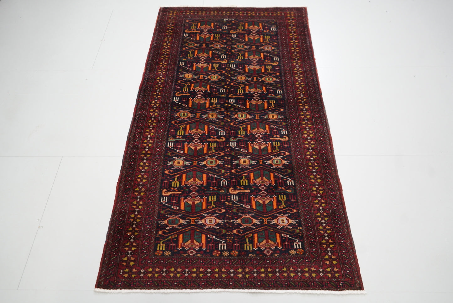 Vintage Handmade Baluch Rug 180 x 90 cm
