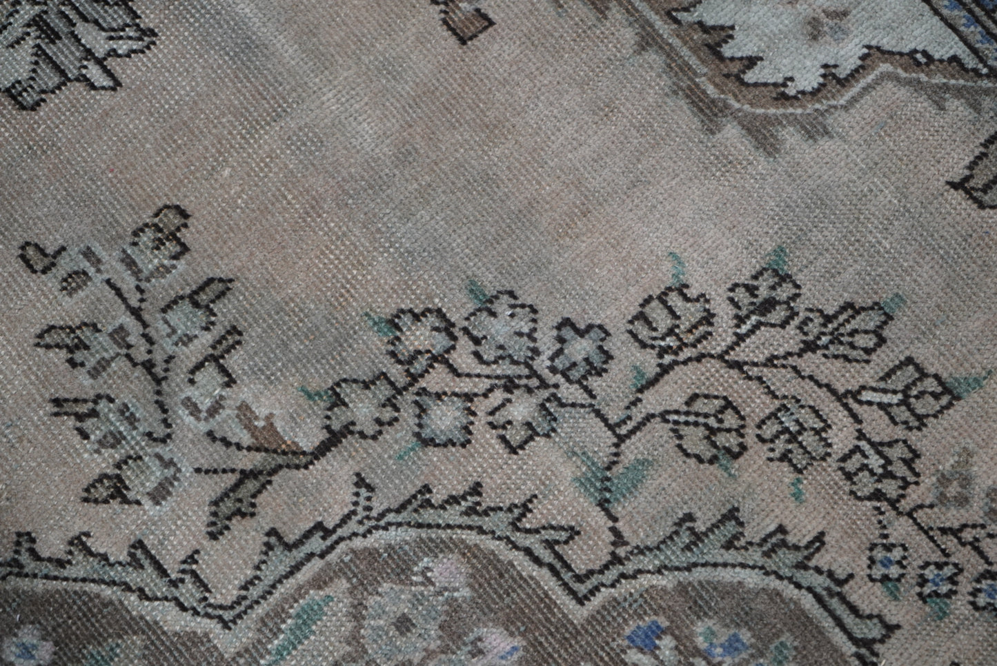 Vintage Persian Tabriz Overdyed Wool Rug | Handmade | 292 x 202 cm