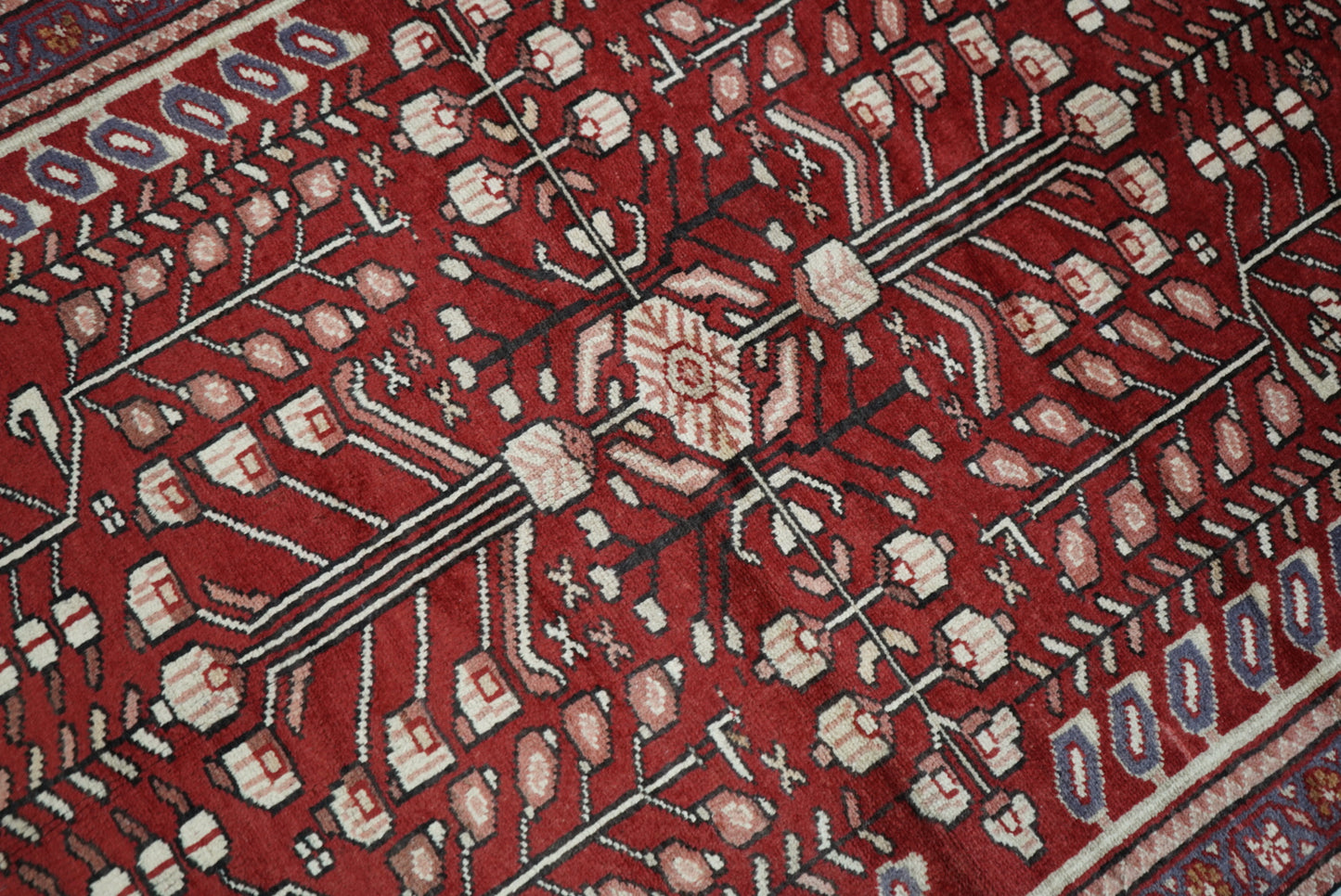Handmade Vintage Tree of Life Rug 200 x 132 cm Wool Carpet
