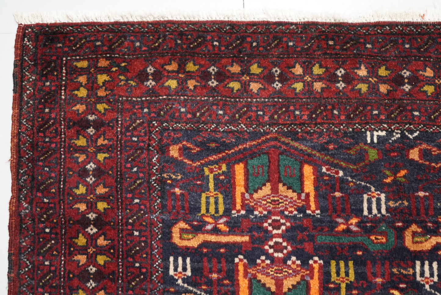 Handmade Vintage Tribal Runner Rug 180 x 98 cm Wool Carpet