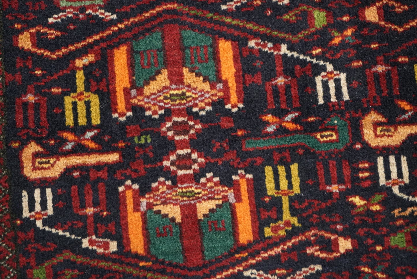 Handmade Vintage Tribal Runner Rug 180 x 98 cm Wool Carpet