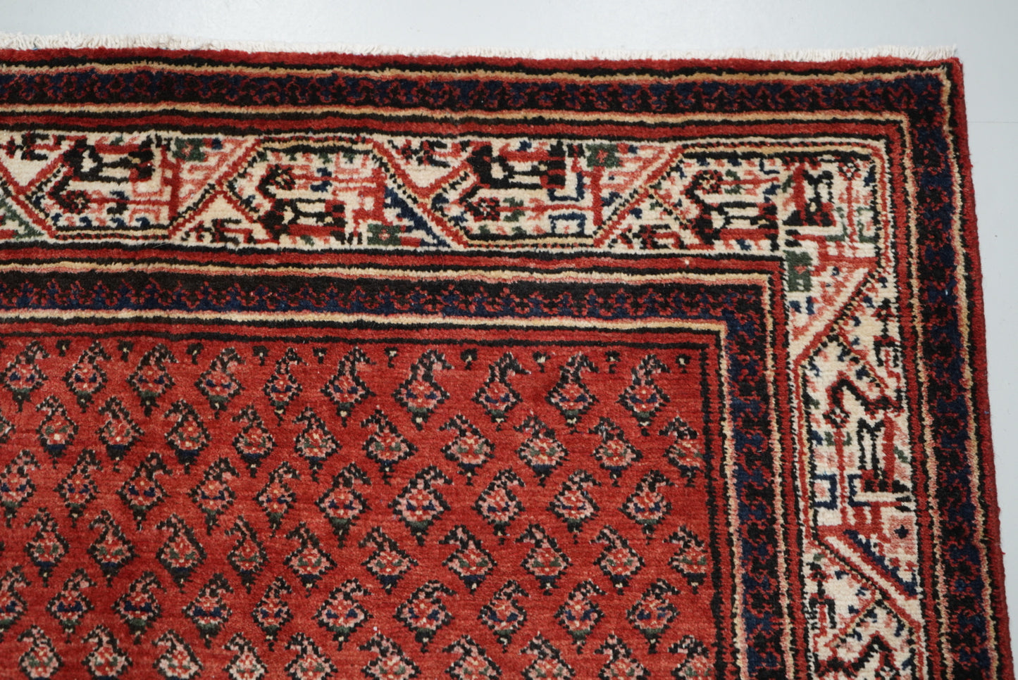 Vintage Persian Sarouk Red Wool Rug | Handmade | 322 x 218 cm