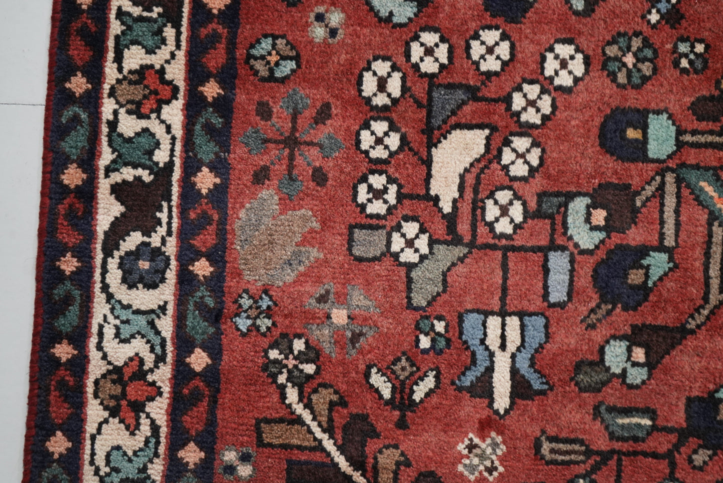 Handmade Vintage Tree of Life Runner Rug 290 x 107 cm Wool Carpet
