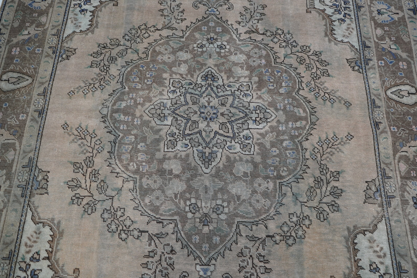 Vintage Persian Tabriz Overdyed Wool Rug | Handmade | 292 x 202 cm