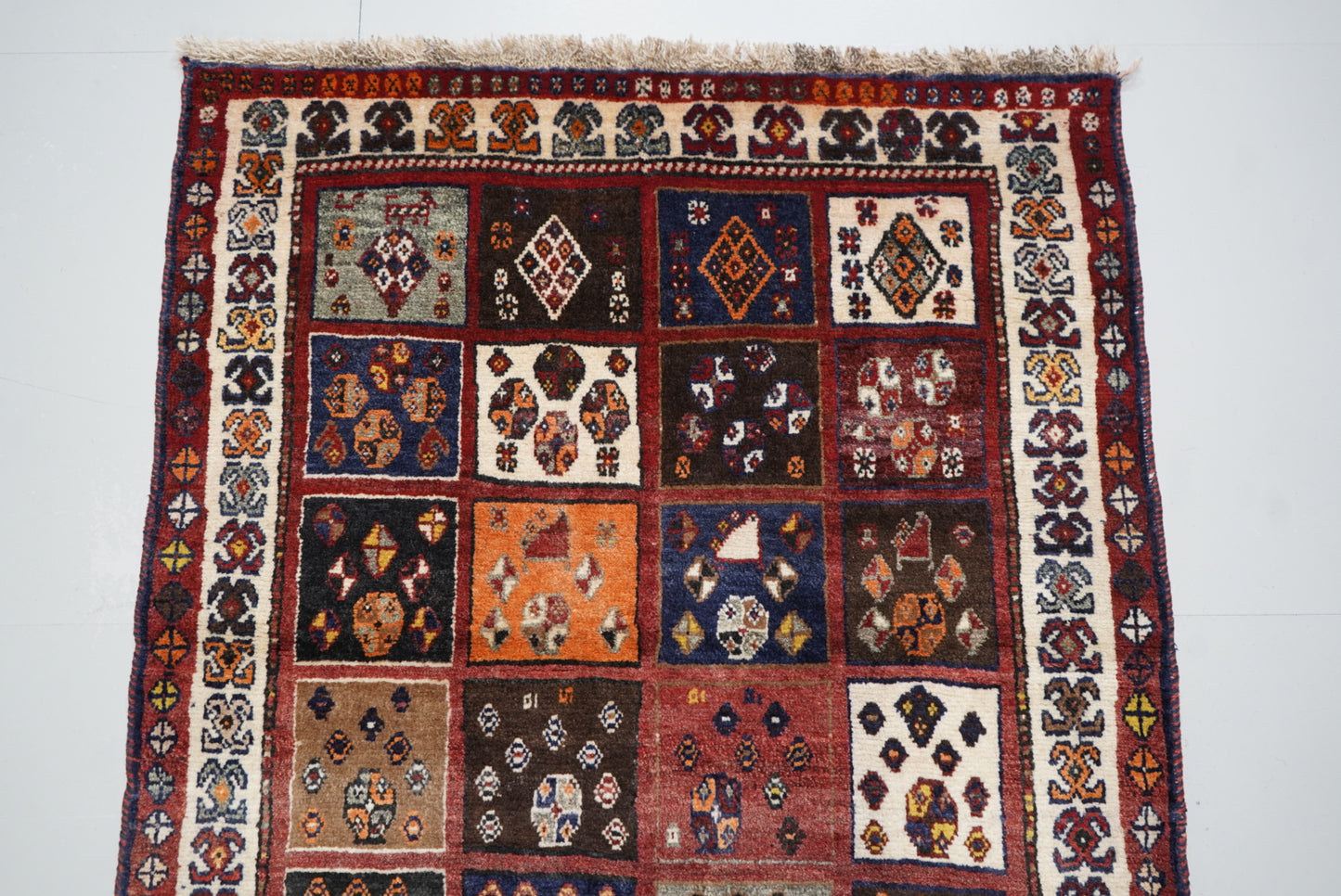 Vintage Persian Lori Multicolour Patchwork Rug | Handmade Wool | 177 x 98 cm