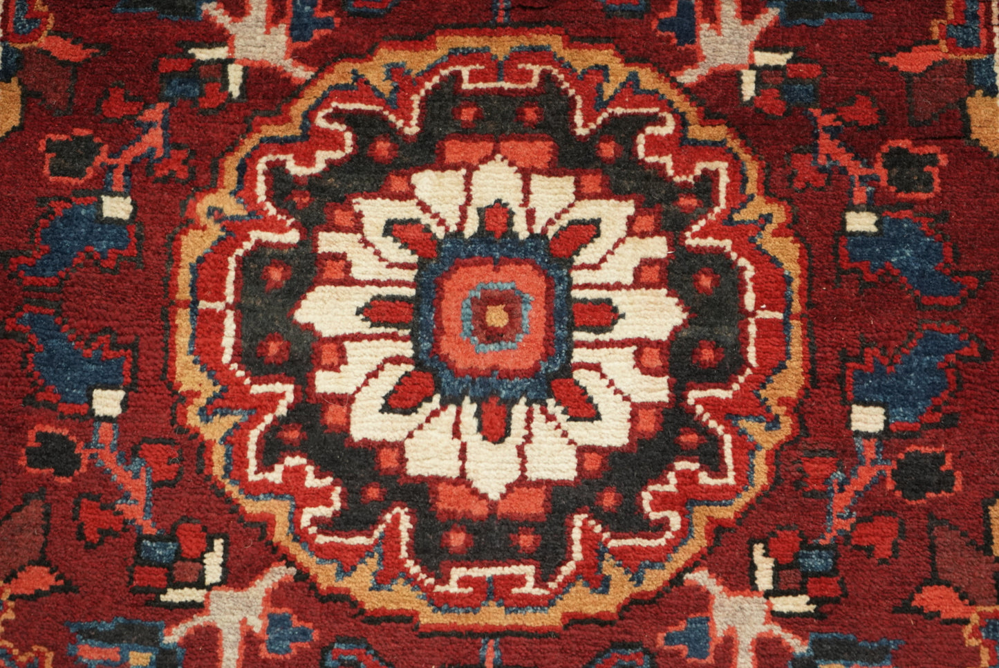 Handmade Vintage Wool Runner Rug Traditional Medallion Hallway Carpet 208 x 86 cm