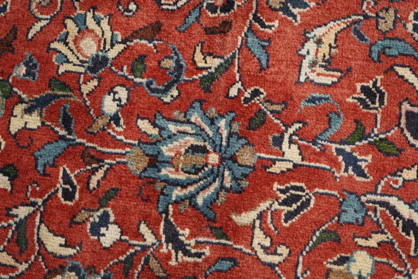 Vintage Persian Mahal Red Wool Floral Medallion Rug | Handmade | 318 x 214 cm