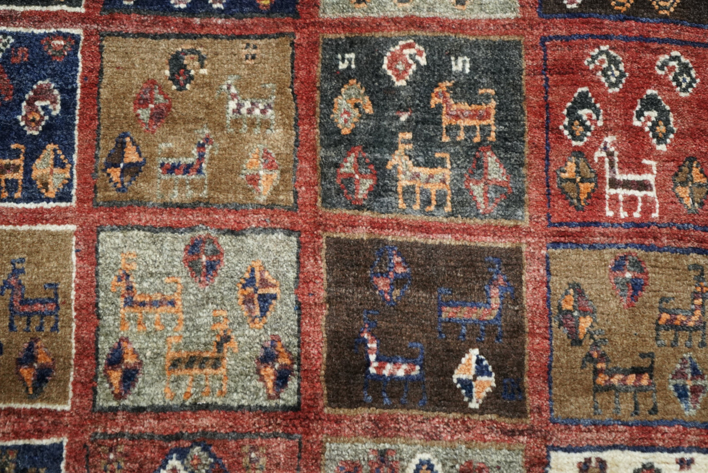 Vintage Persian Lori Multicolour Patchwork Rug | Handmade Wool | 177 x 98 cm