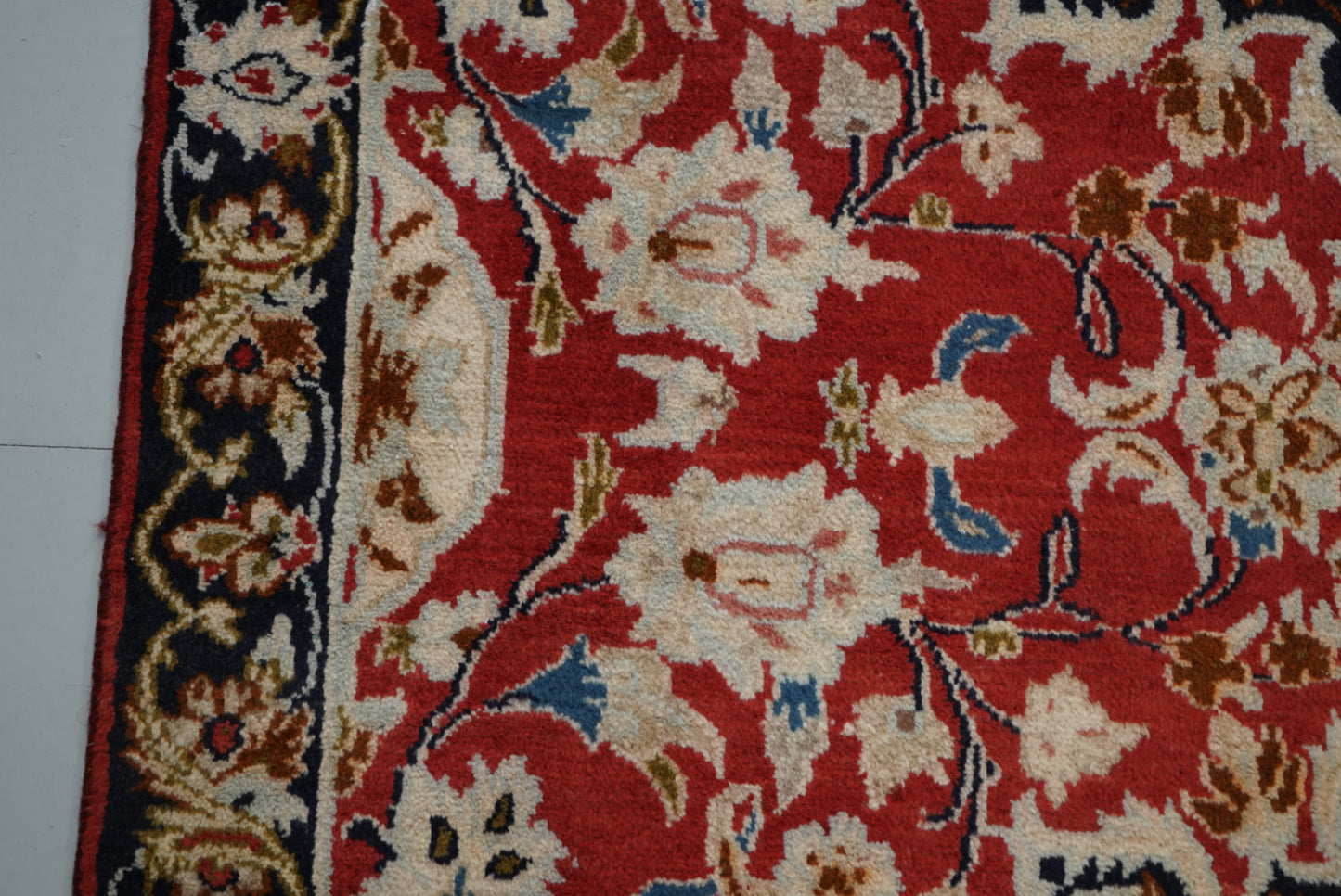 Handmade Vintage Floral Medallion Runner Rug 245 x 115 cm Wool Carpet