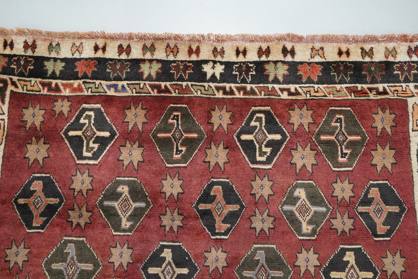 Vintage Persian Lori Red Wool Rug | Handmade | 220 x 159 cm