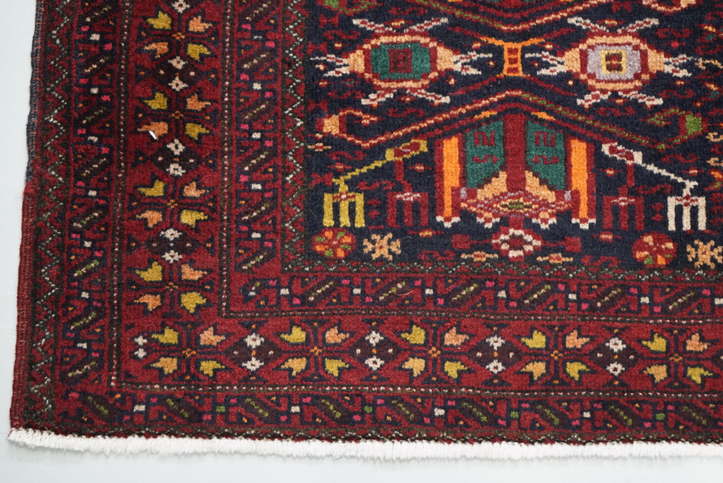 Vintage Handmade Baluch Rug 180 x 90 cm