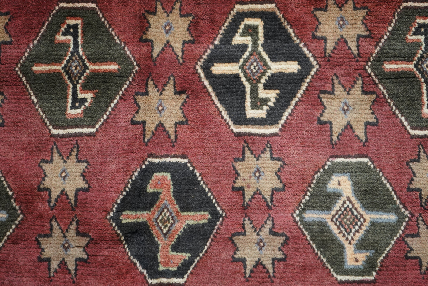 Vintage Persian Lori Red Wool Rug | Handmade | 220 x 159 cm