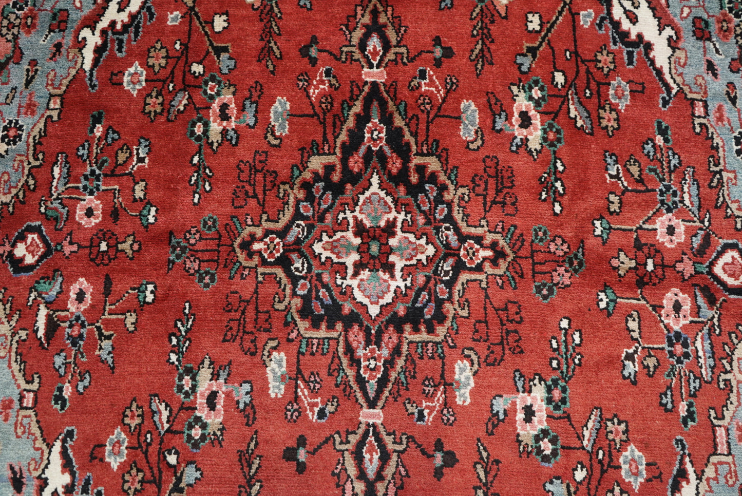 Vintage Persian Bibikabad Red Wool Rug | Handmade | 284 x 205 cm