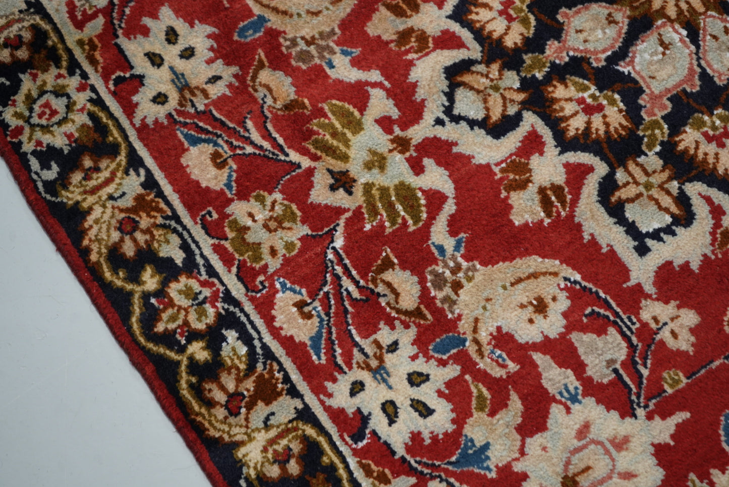 Handmade Vintage Floral Medallion Runner Rug 245 x 115 cm Wool Carpet