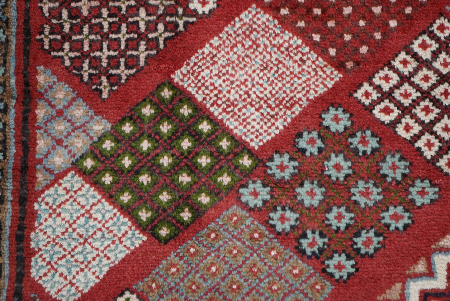 Handmade Vintage Geometric Oriental Rug 291 x 202 cm Wool Carpet